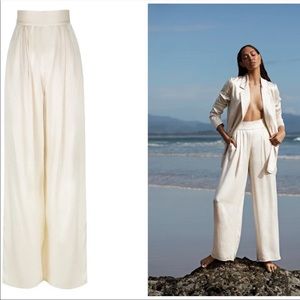 LA LUNE TUXEDO TROUSER - CREAM - SHONA JOY